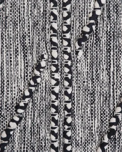 Teppich Schwarz/Weis 160 X 230 Cm Kurzflor Termal