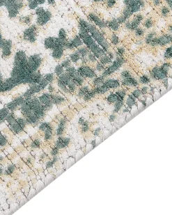 Teppich Viskose Beige / Grun 160 X 230 Cm Orientalisches Muster Kurzflor Boyali