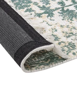 Teppich Viskose Beige / Grun 160 X 230 Cm Orientalisches Muster Kurzflor Boyali
