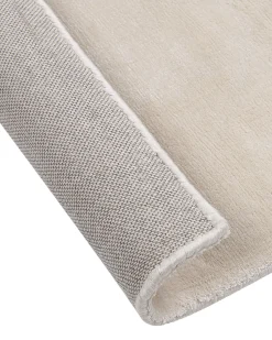Teppich Viskose Hellbeige 160 X 230 Cm Kurzflor Gesi Ii