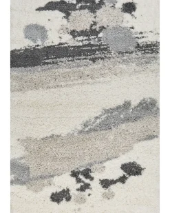 Teppich Weis / Grau 200 X 300 Cm Shaggy Langflor Goris