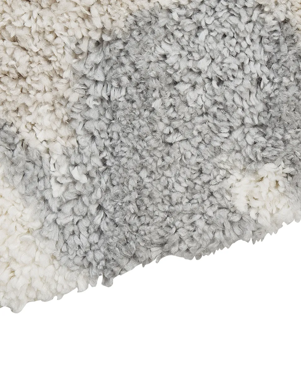 Teppich Weis / Grau 200 X 300 Cm Shaggy Langflor Goris