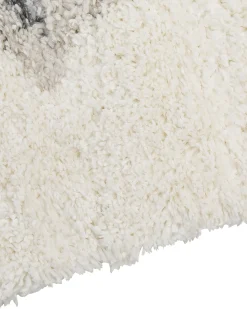 Teppich Weis / Grau 160 X 230 Cm Abstraktes Muster Shaggy Masis