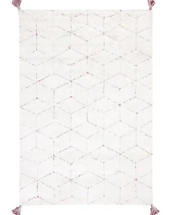 Teppich Weis 140 X 200 Cm Shaggy Sakarya