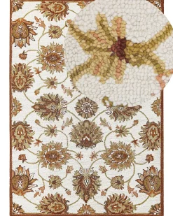 Teppich Wolle Beige / Braun 160 X 130 Cm Kurzflor Ezine