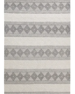 Teppich Wolle Beige / Grau 160 X 230 Cm Geometrisches Muster Kurzflor Bozova