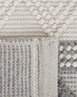 Teppich Wolle Beige / Grau 160 X 230 Cm Geometrisches Muster Kurzflor Bozova