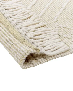 Teppich Wolle Beige 160 X 230 Cm Geometrisches Muster Mavikent
