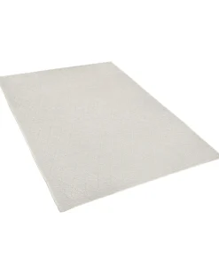 Teppich Wolle Cremeweis 160 X 230 Cm Kurzflor Erzin