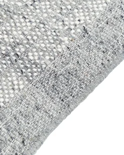 Teppich Wolle Grau / Cremeweis 160 X 230 Cm Kurzflor Tatlisu