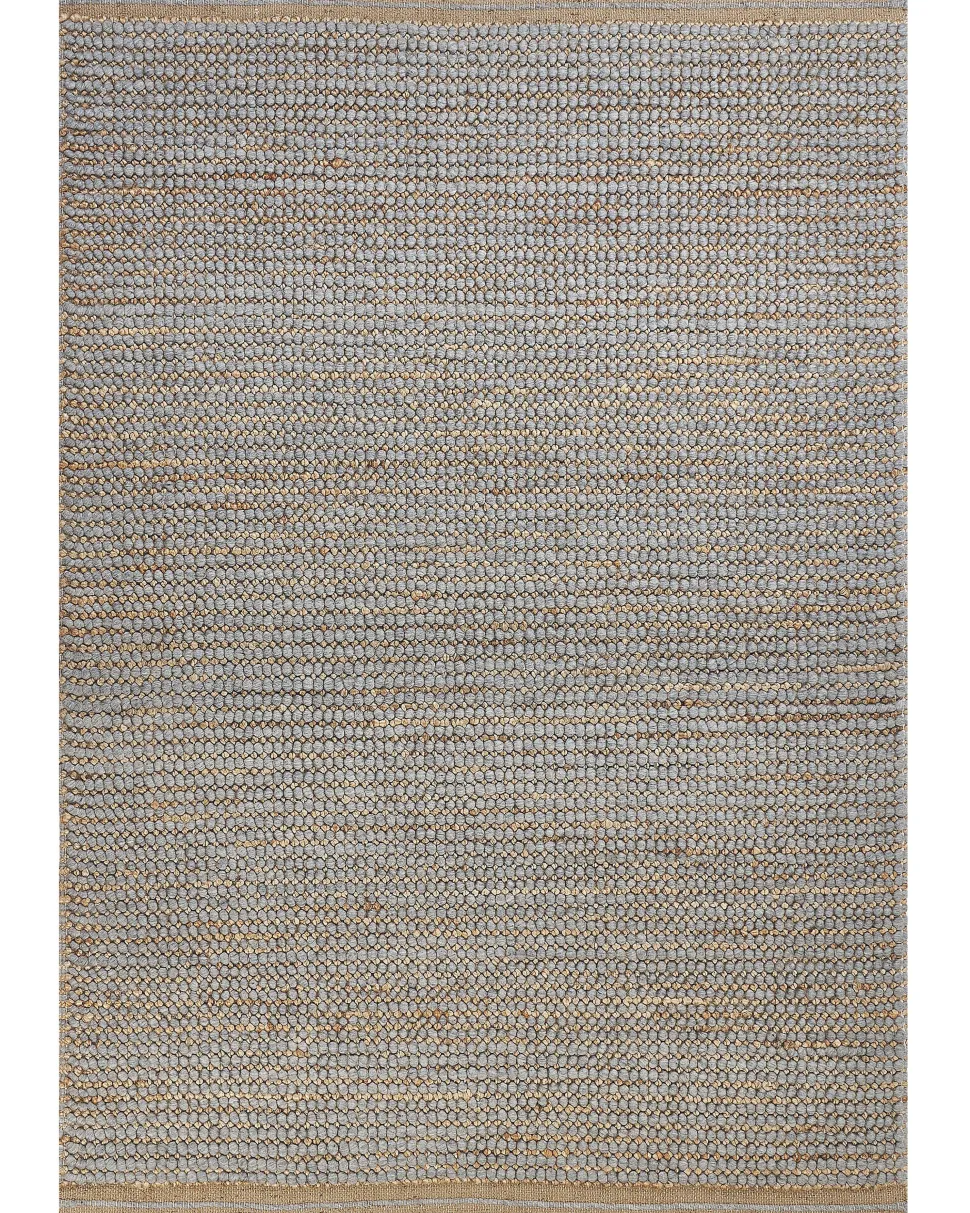 Teppich Wolle Grau 140 X 200 Cm Kurzflor Banoo