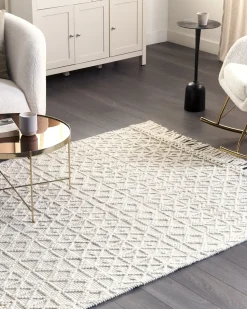 Teppich Wolle Hellbeige 200 X 300 Cm Kurzflor Alucra