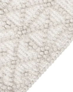 Teppich Wolle Hellbeige 200 X 300 Cm Kurzflor Alucra