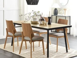 Teppich Wolle Helles Beige 160 X 230 Cm Geometrisches Muster Kurzflor Lapseki