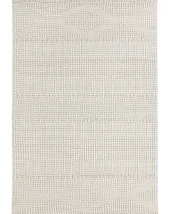 Teppich Wolle Helles Beige 160 X 230 Cm Geometrisches Muster Kurzflor Lapseki