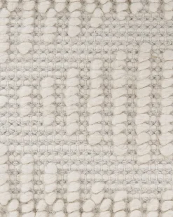 Teppich Wolle Helles Beige 160 X 230 Cm Geometrisches Muster Kurzflor Lapseki