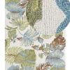 Teppich Wolle Mehrfarbig 160 X 230 Cm Blattmuster Kurzflor Kinik