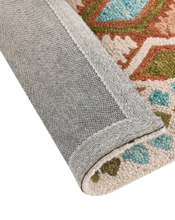 Teppich Wolle Mehrfarbig 160 X 230 Cm Geometrisches Muster Kurzflor Ermenek
