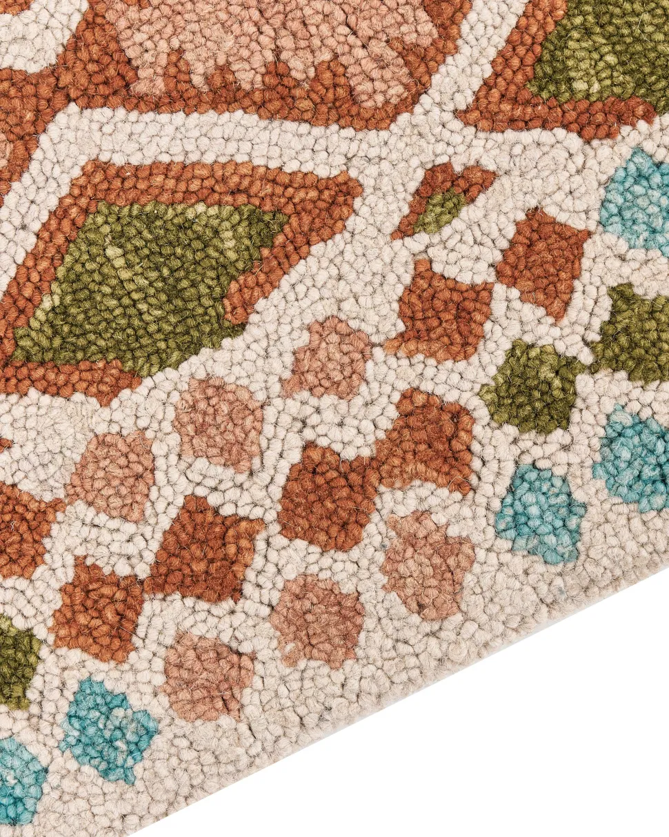 Teppich Wolle Mehrfarbig 160 X 230 Cm Geometrisches Muster Kurzflor Ermenek