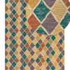 Teppich Wolle Mehrfarbig 160 X 230 Cm Geometrisches Muster Kurzflor Keskin