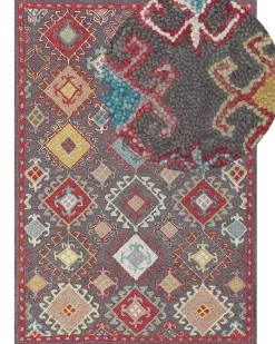 Teppich Wolle Mehrfarbig 160 X 230 Cm Kurzflor Finike