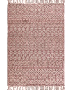 Teppich Wolle Rosa 160 X 230 Cm Kurzflor Alucra