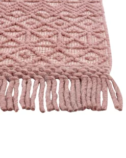 Teppich Wolle Rosa 160 X 230 Cm Kurzflor Alucra
