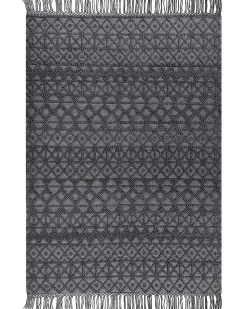 Teppich Wolle Schwarz 200 X 300 Cm Kurzflor Alucra