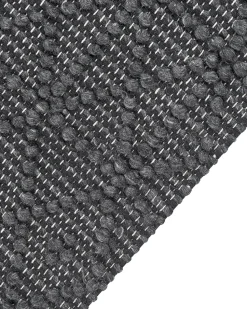 Teppich Wolle Schwarz 200 X 300 Cm Kurzflor Alucra