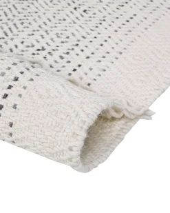 Teppich Wolle Weis / Grau 160 X 230 Cm Kurzflor Omerli