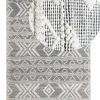 Teppich Wolle Weis / Schwarz 160 X 230 Cm Geometrisches Muster Pazar