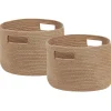 Textilkorb Baumwolle Beige 30 Cm 2Er Set Chiniot