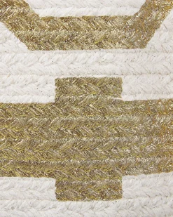 Textilkorb Baumwolle Cremeweis / Gold Hanwella