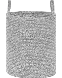 Textilkorb Baumwolle Grau 34 Cm 2Er Set Saryk
