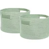 Textilkorb Baumwolle Hellgrun 30 Cm 2Er Set Chiniot
