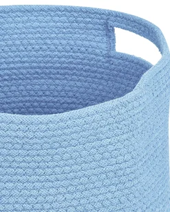 Textilkorb Baumwolle Hellblau 30 Cm 2Er Set Chiniot