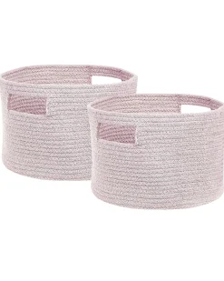 Textilkorb Baumwolle Pastellrosa 30 Cm 2Er Set Chiniot