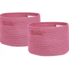 Textilkorb Baumwolle Rosa 30 Cm 2Er Set Chiniot