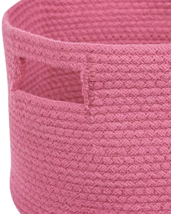 Textilkorb Baumwolle Rosa 30 Cm 2Er Set Chiniot