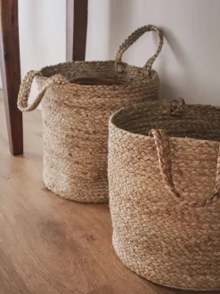 Textilkorb Jute Sandbeige 2Er Set Kaella