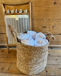 Textilkorb Jute Sandbeige 2Er Set Kaella