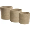 Textilkorb Jute Sandbeige 3Er Set Artigala