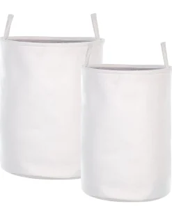 Textilkorb Mit Kordelzug Weis 2Er Set Archa