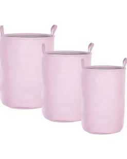 Textilkorb Mit Kordelzug Rosa 3Er Set Archa