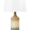Tischlampe Aus Keramik Beige Und Grau Calvas