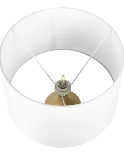 Tischlampe Aus Keramik Beige Und Grau Calvas