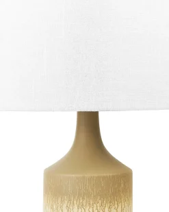 Tischlampe Aus Keramik Beige Und Grau Calvas