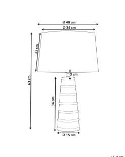 Tischlampe Aus Keramik Blau Vinces
