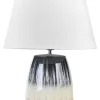 Tischlampe Aus Keramik Grau/Beige Cidra
