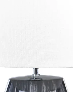 Tischlampe Aus Keramik Grau/Beige Cidra